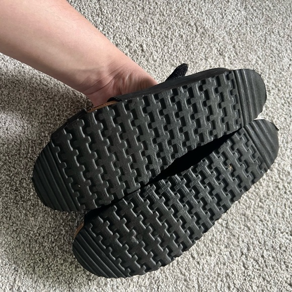 Spring Step Sandals Size 41 Flexus Karl Wedge Black Strappy - Picture 5 of 5